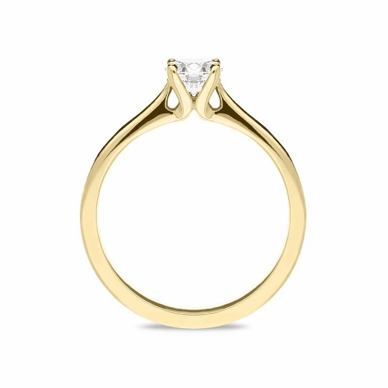 18ct Yellow Gold 0.55ct Diamond Brilliant Cut Solitaire Ring D