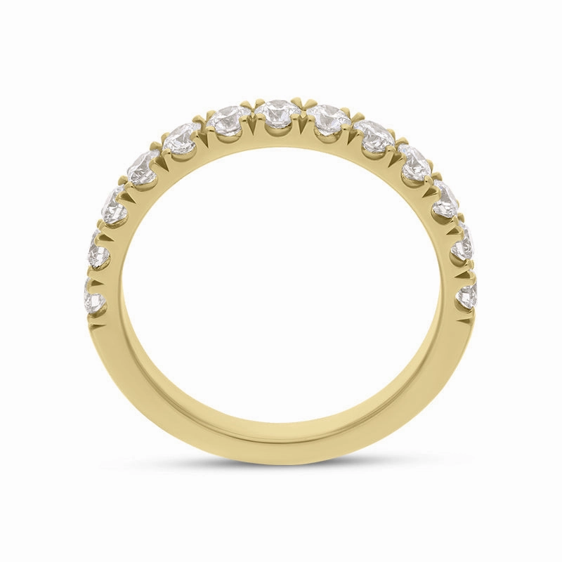 18ct Yellow Gold 0.75ct Diamond Half Eternity Ring