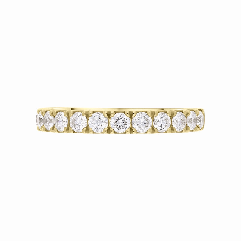 18ct Yellow Gold 0.75ct Diamond Half Eternity Ring