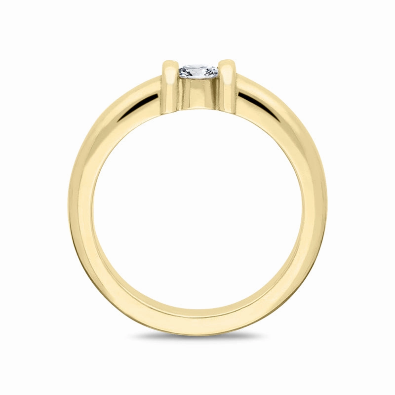 18ct Yellow Gold Diamond Solitaire Ring