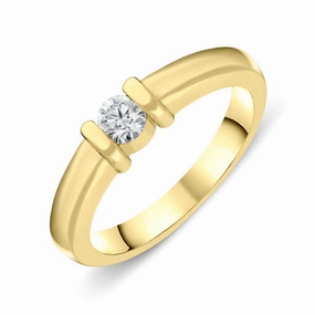 18ct Yellow Gold Diamond Solitaire Ring