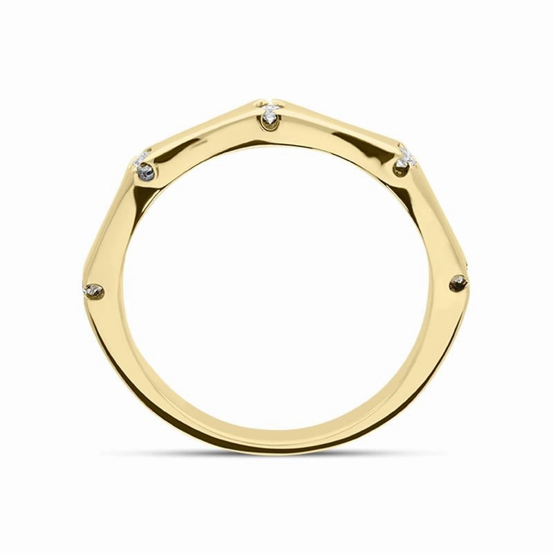 18ct Yellow Gold Five Diamond Band Ring
