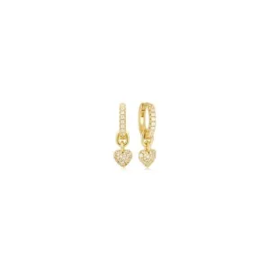 18k Gold Plated Caro Creolo Earrings SJ-E72352-CZ-YG
