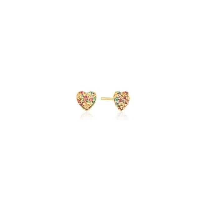 18k Gold Plated Caro Earrings SJ-E72350-XCZ-YG
