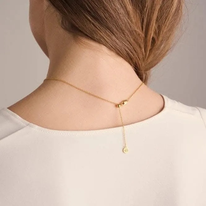 18k gold plated Ellera Ovale Piccolo Necklace SJ-N2414-CZ-YG