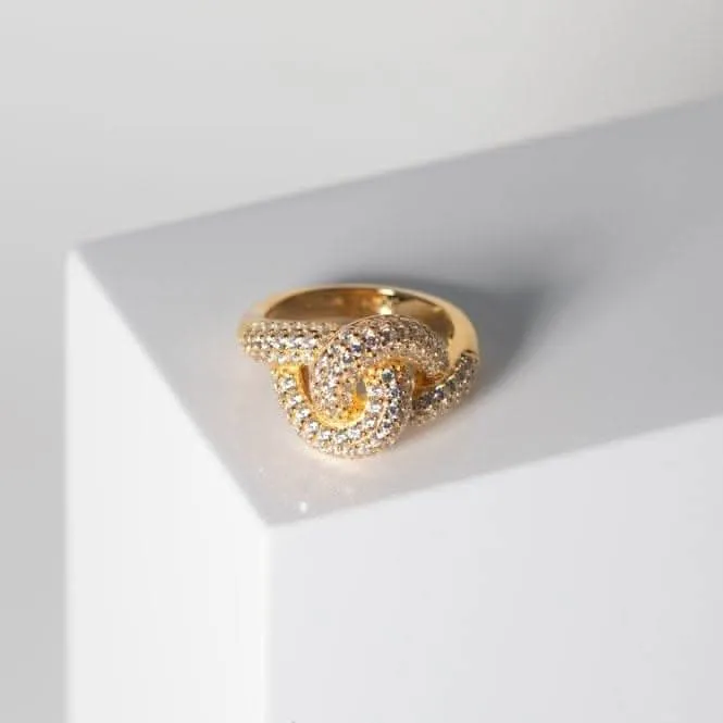 18k Gold Plated Imperia Ring SJ-R10752-CZ-YG