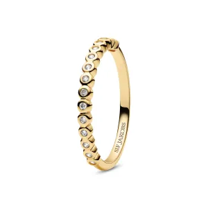 18K Gold Plated White Zirconia Sarzana Ring SJ-R2750-CZ-YG