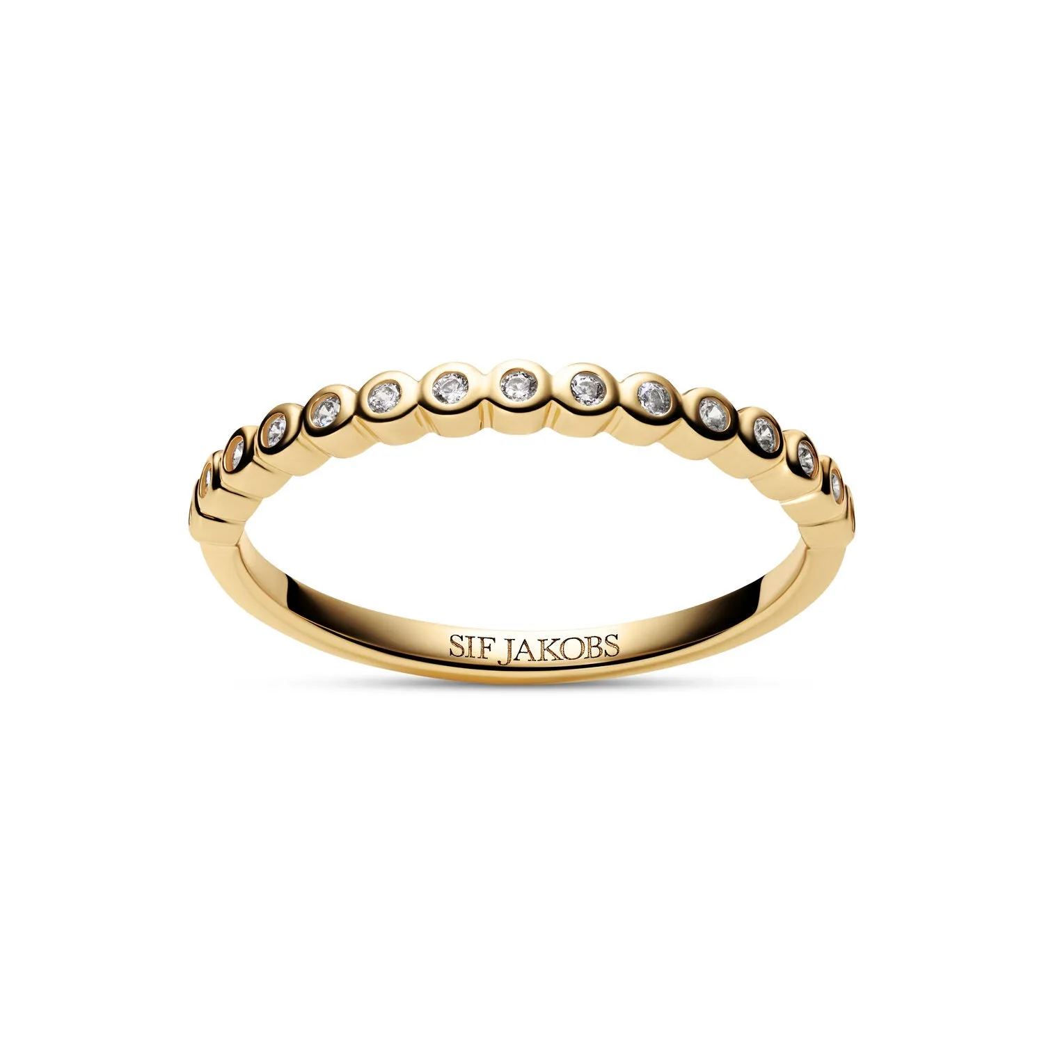 18K Gold Plated White Zirconia Sarzana Ring SJ-R2750-CZ-YG