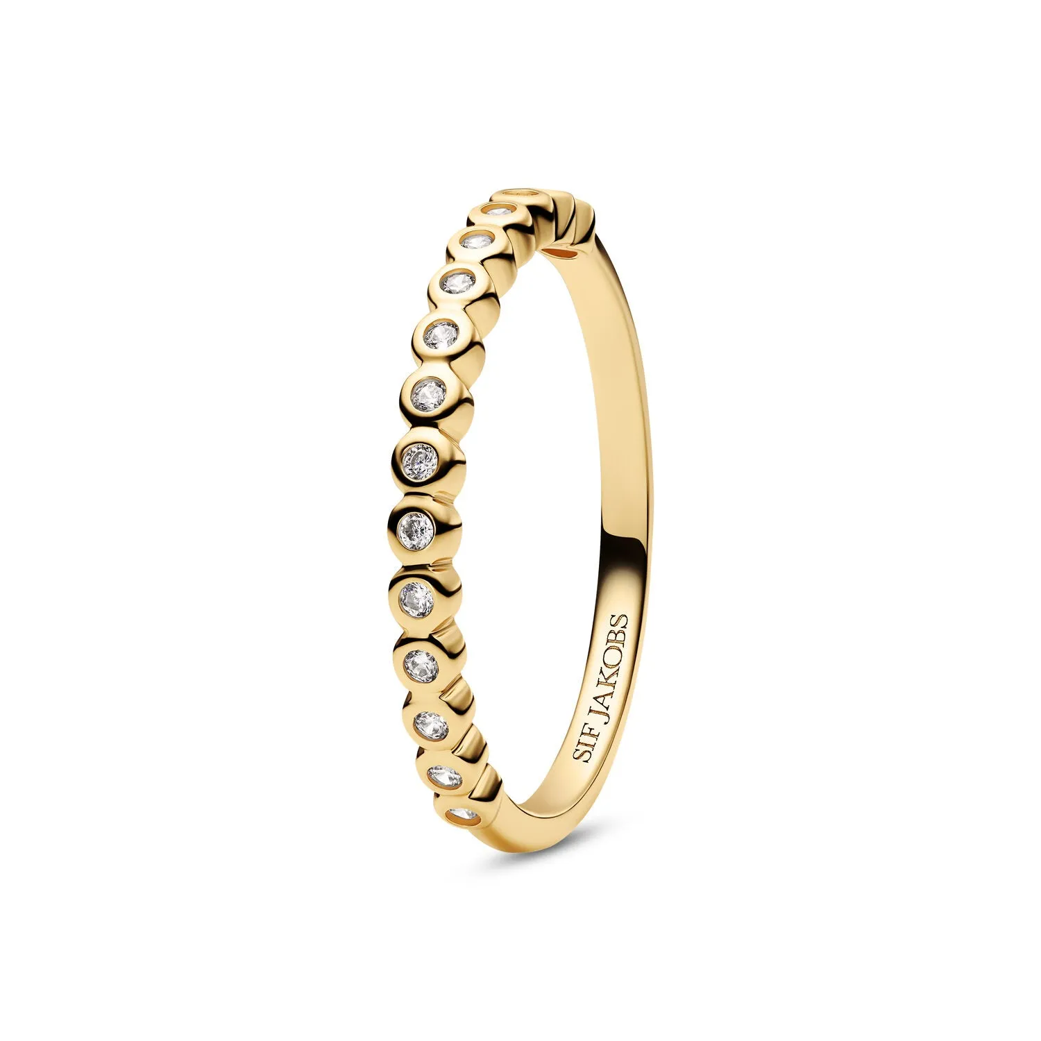 18K Gold Plated White Zirconia Sarzana Ring SJ-R2750-CZ-YG