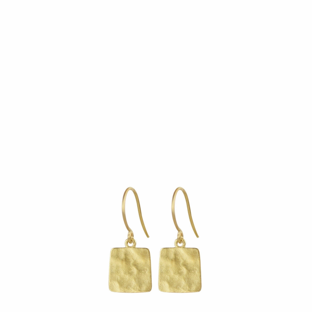 18K Gold Tiny Sequin Square Earrings