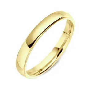 22ct Yellow Gold 3mm Court Shape Wedding Ring