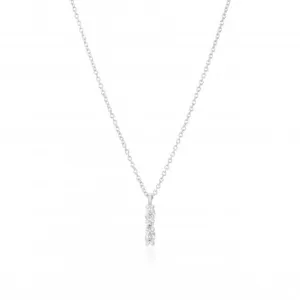 925 Sterling Silver Ellera Ovale Piccolo Necklace SJ-N2414-CZ