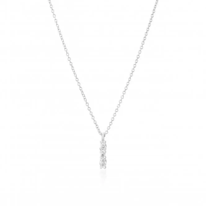 925 Sterling Silver Ellera Ovale Piccolo Necklace SJ-N2414-CZ