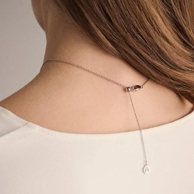 925 Sterling Silver Ellera Ovale Piccolo Necklace SJ-N2414-CZ