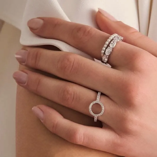 925 Sterling silver Ellera Perla Ring SJ-R2869-P