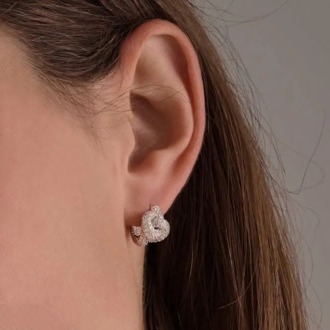 925 Sterling Silver Imperia Creolo Earrings SJ-E10752-CZ