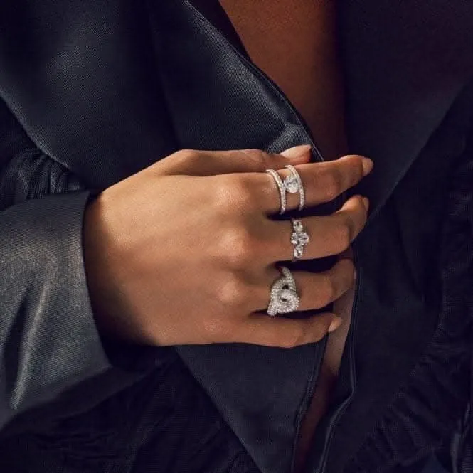 925 Sterling Silver Imperia Ring SJ-R10752-CZ-56