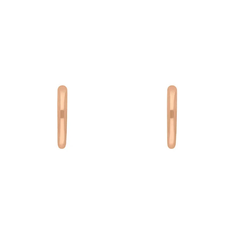 9ct Rose Gold Round Hoop Earrings