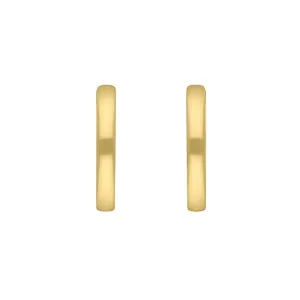 9ct Yellow Gold 18mm Round Domed Hoop Earrings
