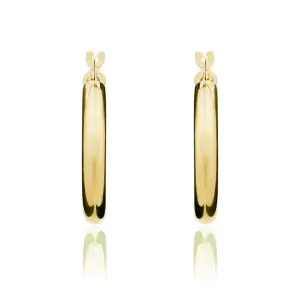 9ct Yellow Gold 21mm Hoop Earrings