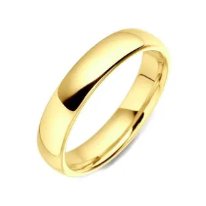 9ct Yellow Gold Classic Court Shaped Medium Gauge Wedding Ring 6mm