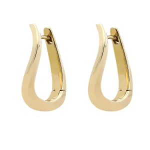 9ct Yellow Gold Curved Hoop Earrings