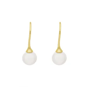 9ct Yellow Gold Freshwater Pearl Drop Hook Earrings