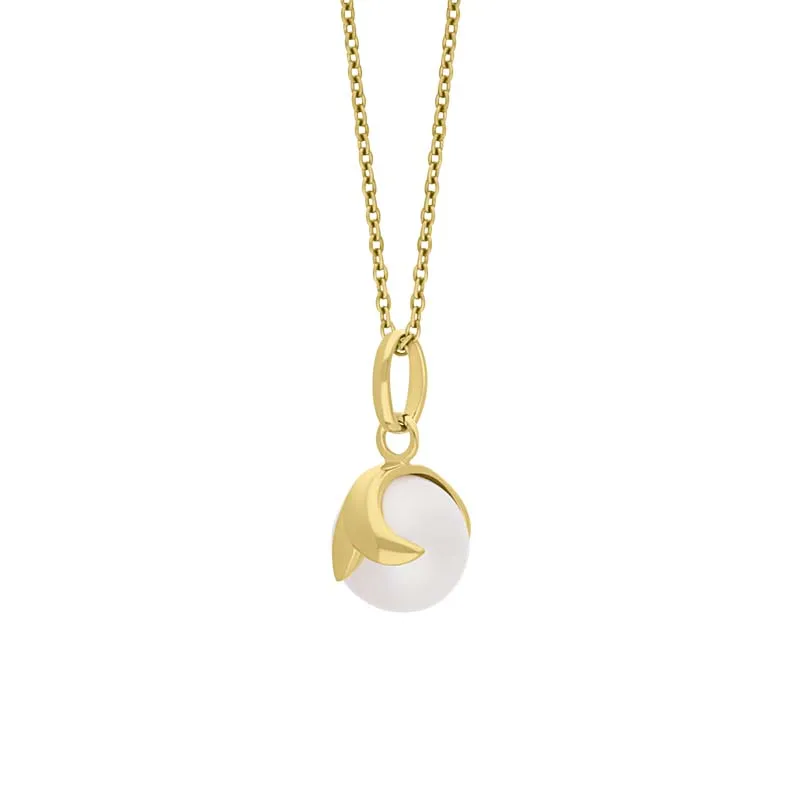 9ct Yellow Gold Freshwater Pearl Encased Pendant