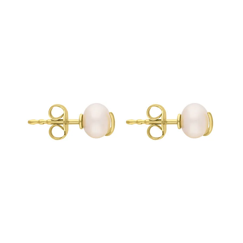 9ct Yellow Gold Freshwater Pearl Stud Earrings