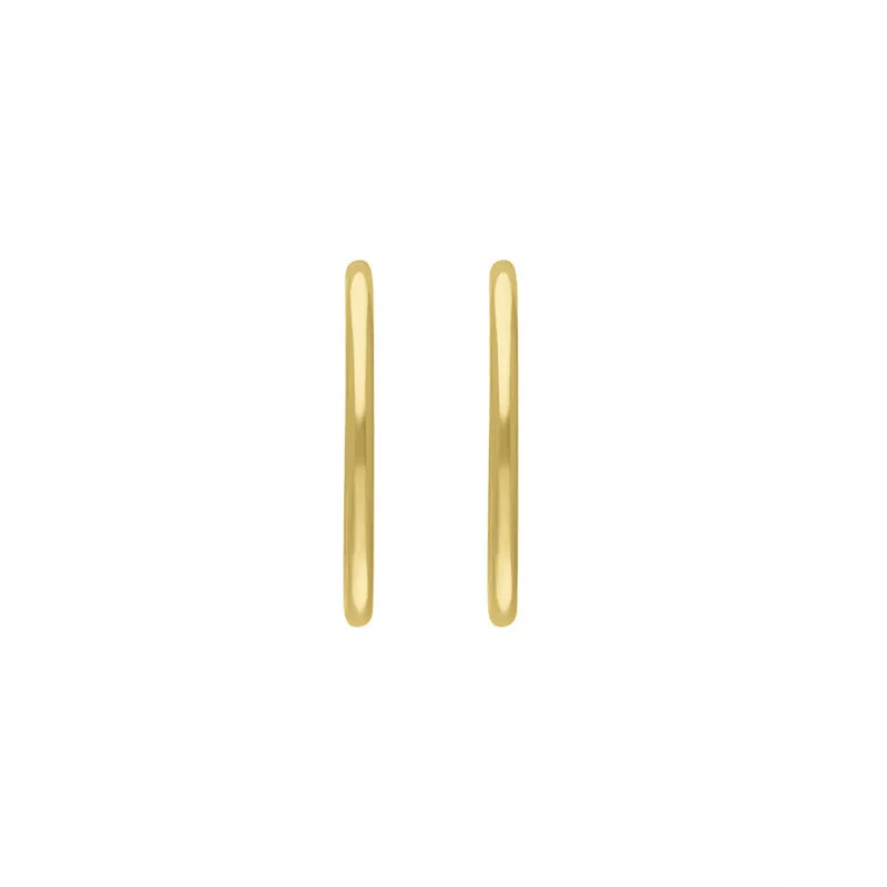 9ct Yellow Gold Round Hoop Earrings