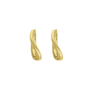 9ct Yellow Gold Twisted Horseshoe Hoop Earrings