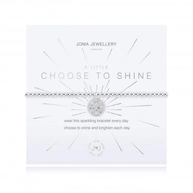 A Little Choose To Shine Silver 17.5cm Stretch Bracelet 4353