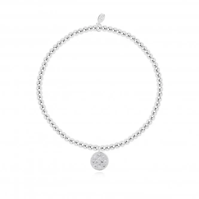 A Little Choose To Shine Silver 17.5cm Stretch Bracelet 4353