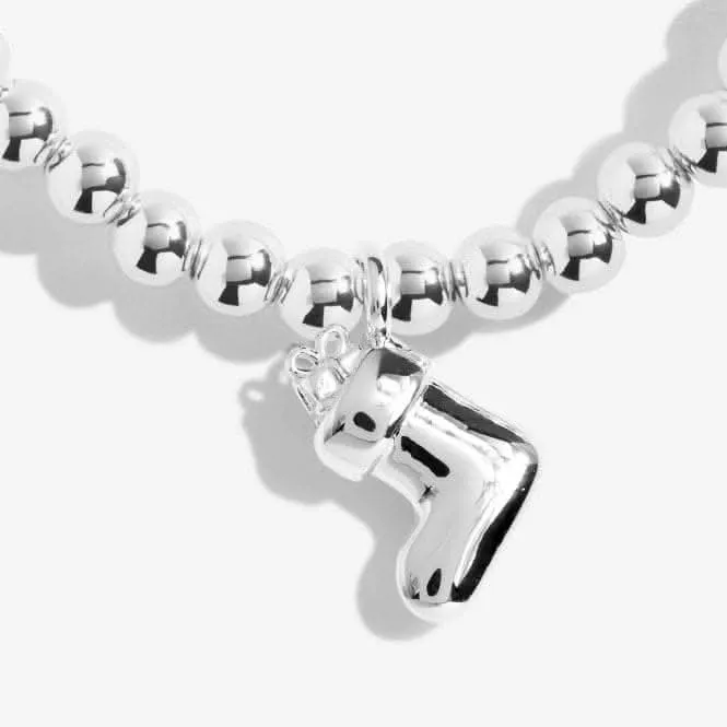 A Little Feeling Festive Silver 17.5cm Stretch Bracelet 5462