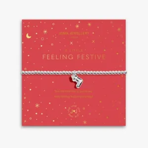 A Little Feeling Festive Silver 17.5cm Stretch Bracelet 5462