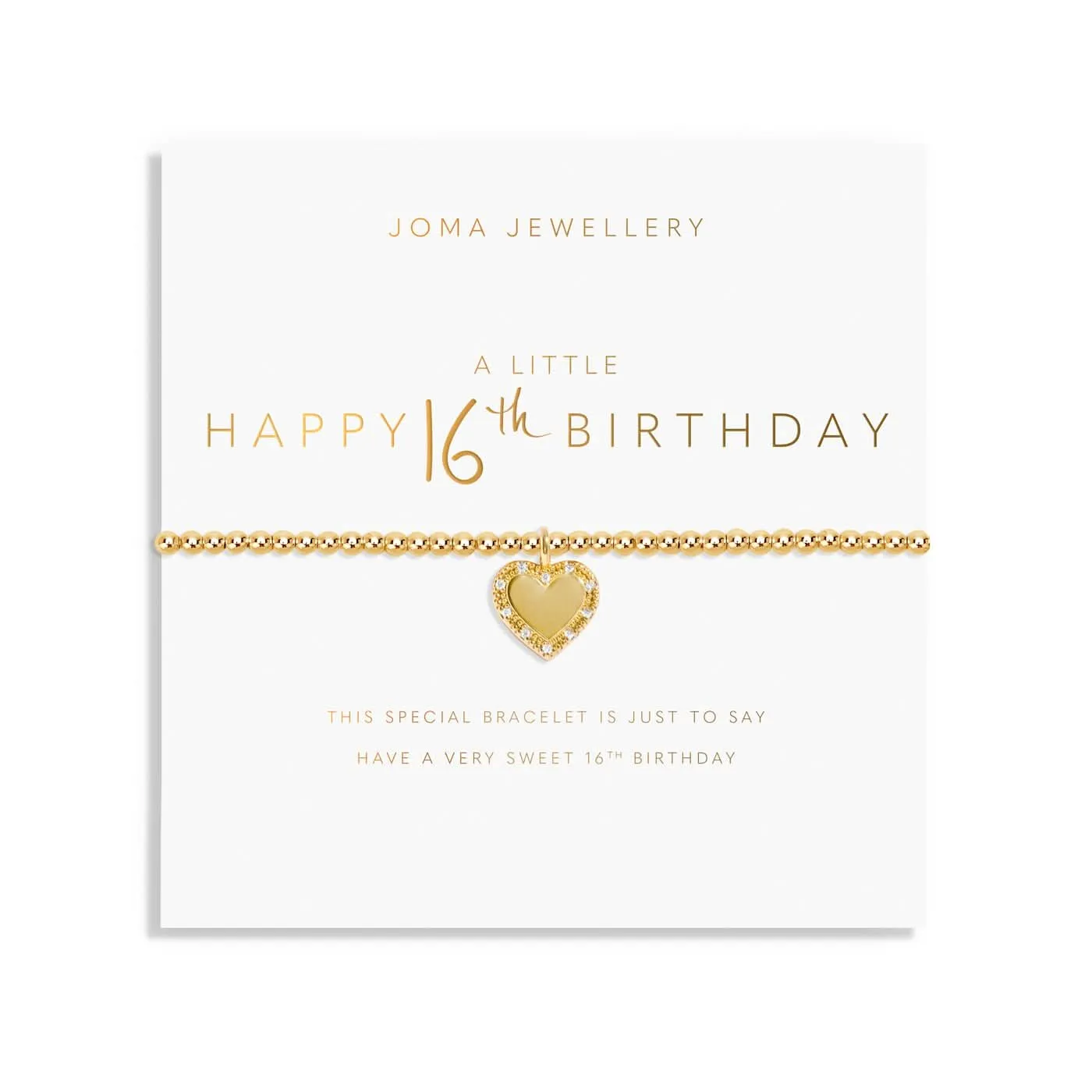 A Little Happy 16th Birthday Gold Plated Bracelet 8217