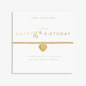 A Little Happy 16th Birthday Gold Plated Bracelet 8217