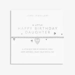 A Little Happy Birthday Daughter Silver Plated Bracelet 7407