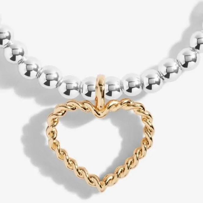 A Little Love And Strength Silver 17.5cm Stretch Bracelet 5219