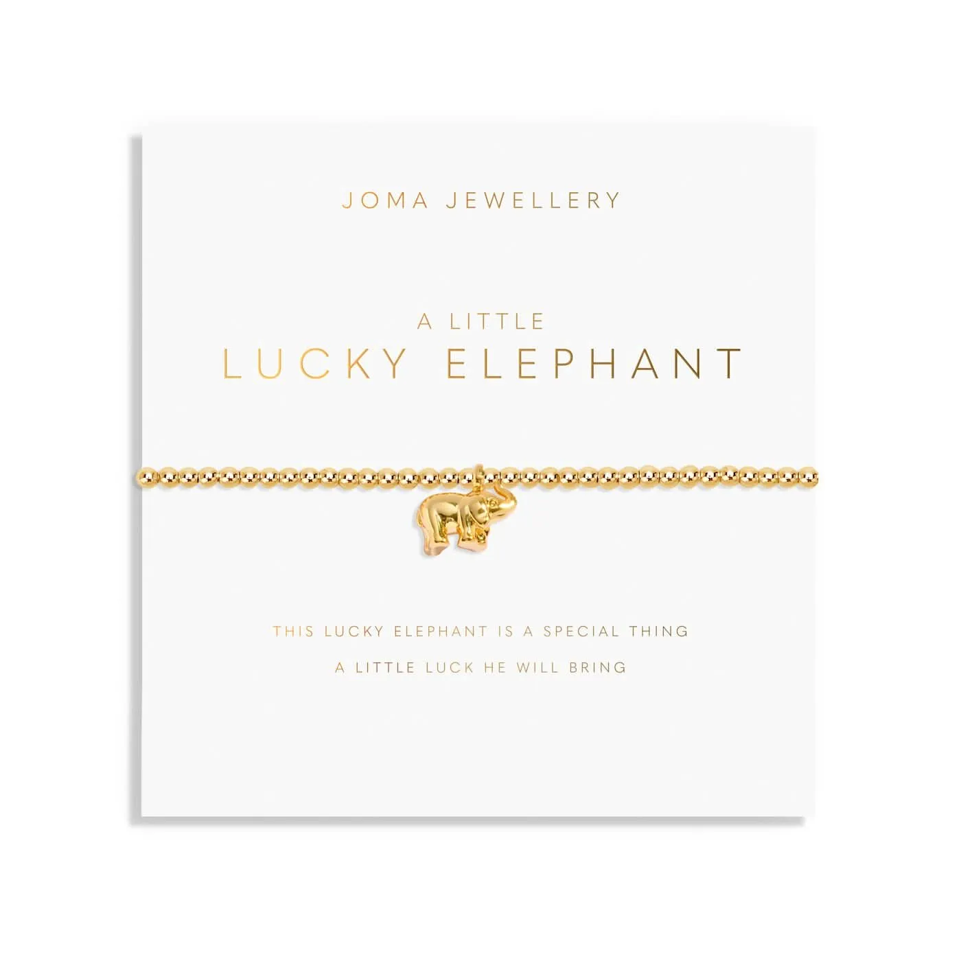 A Little Lucky Elephant Gold Plated Bracelet 8219