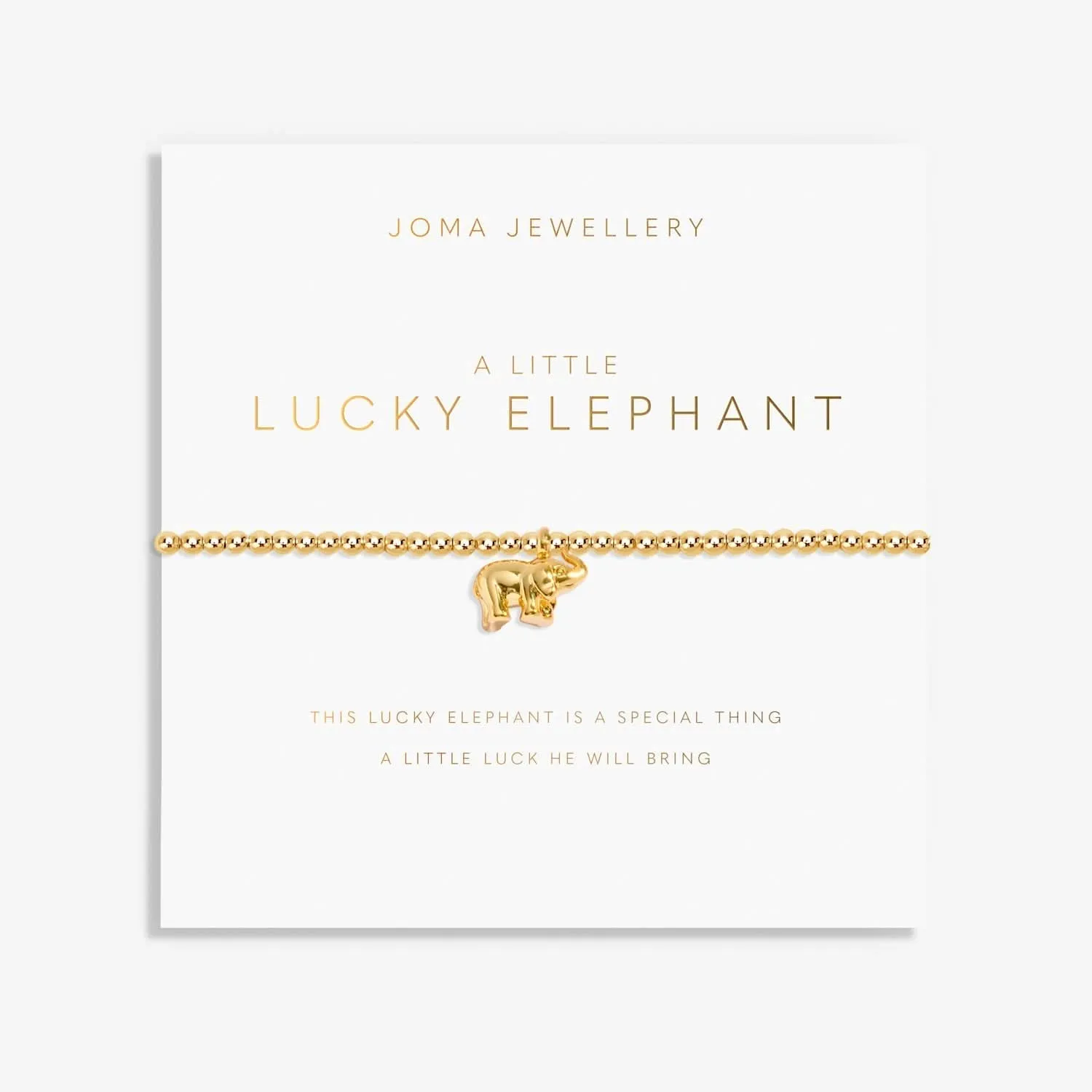 A Little Lucky Elephant Gold Plated Bracelet 8219