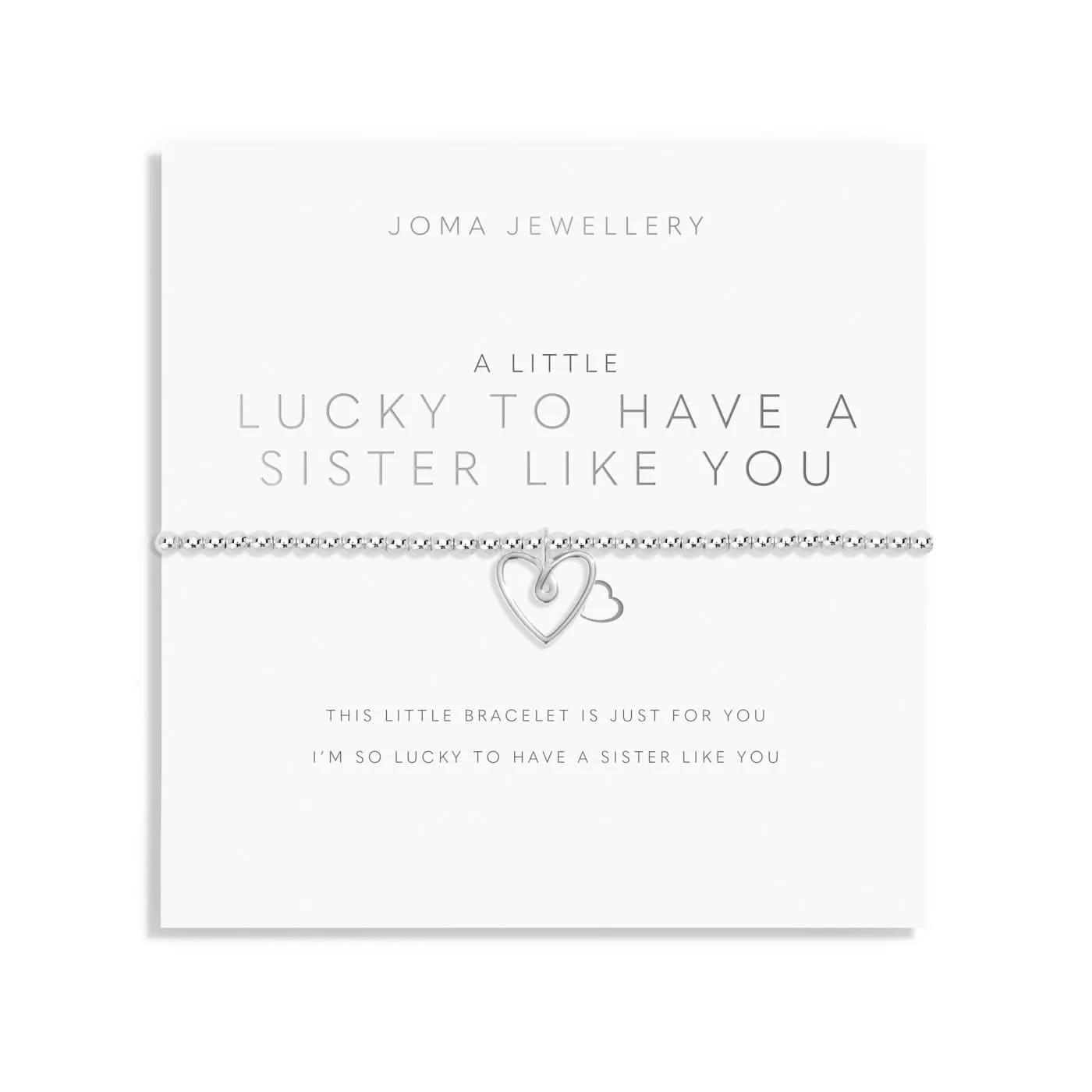 A Little Lucky To Have A Sister Like You Silver Plated Bracelet 8163