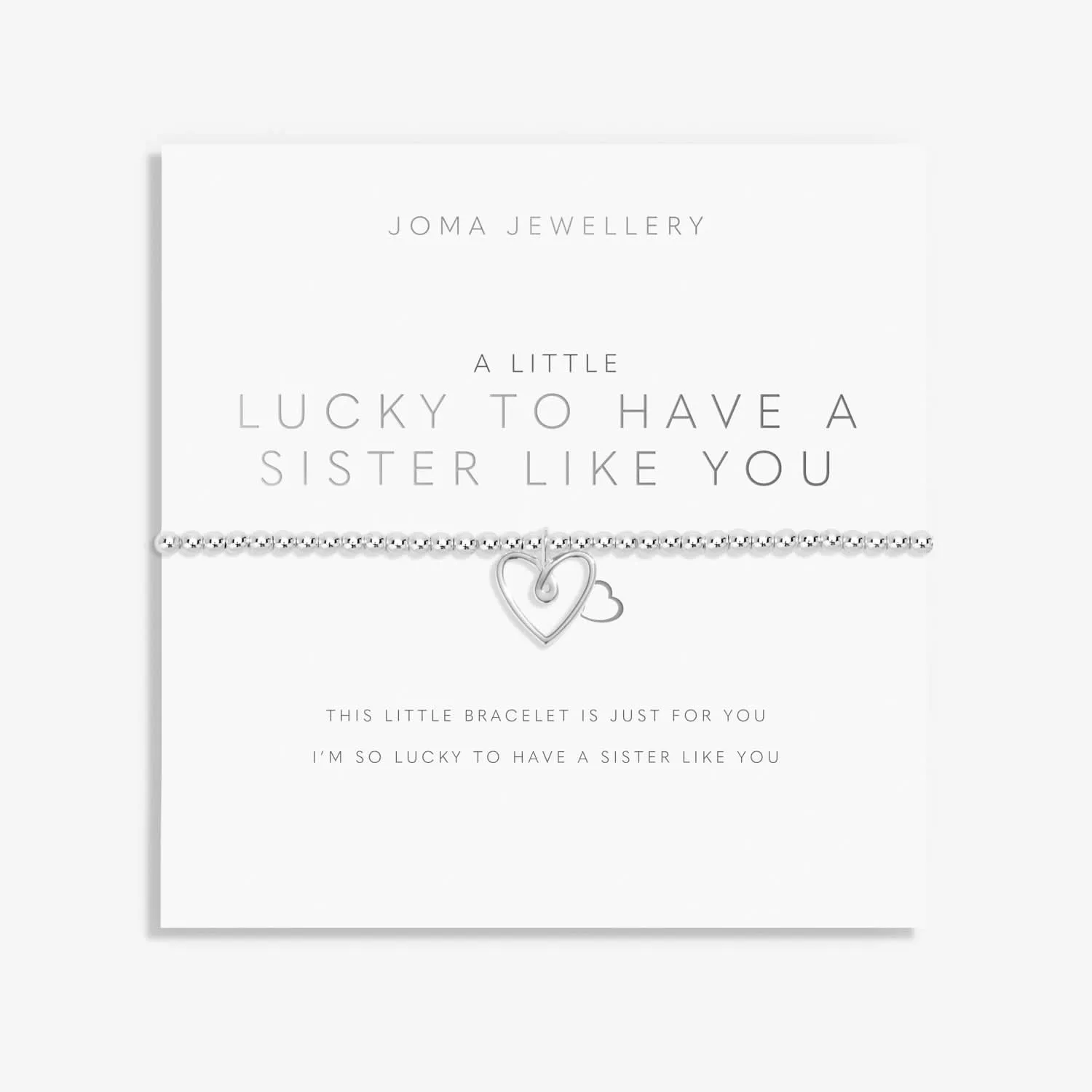 A Little Lucky To Have A Sister Like You Silver Plated Bracelet 8163