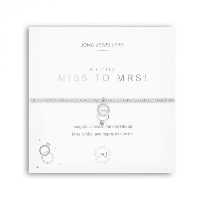 A Little Miss To Mrs! Silver 17.5cm Stretch Bracelet 5236