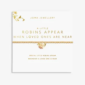 A Little Robins Appear When Loved Ones Are Near Gold Plated Bracelet 7592
