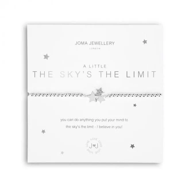 A Little The Sky's The Limit Silver 17.5cm Stretch Bracelet 5214