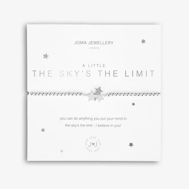 A Little The Sky's The Limit Silver 17.5cm Stretch Bracelet 5214