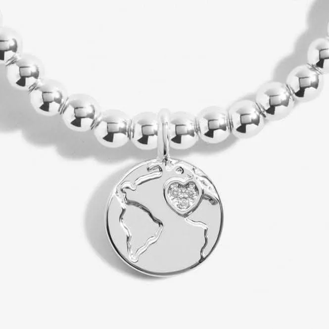 A Little You Mean the World To Me Silver Plated 17.5cm Bracelet 7016