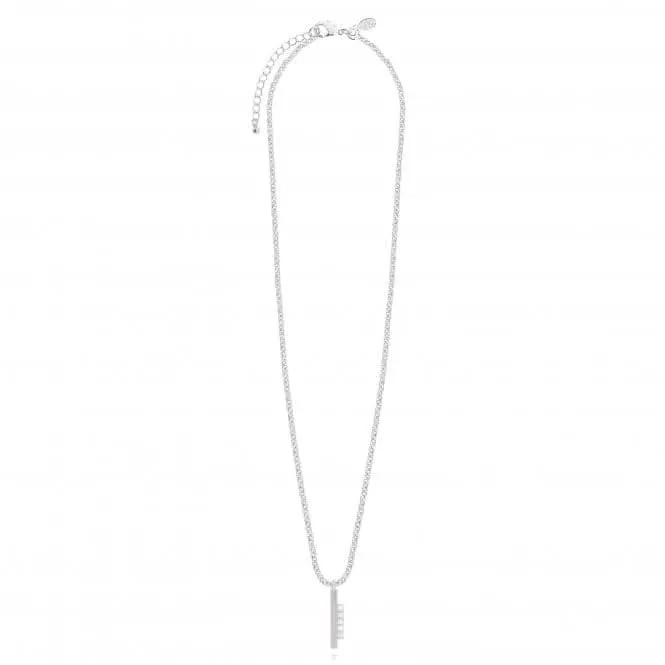 Adeline Silver Pave Bar 46cm   5cm Extender Necklace 4451