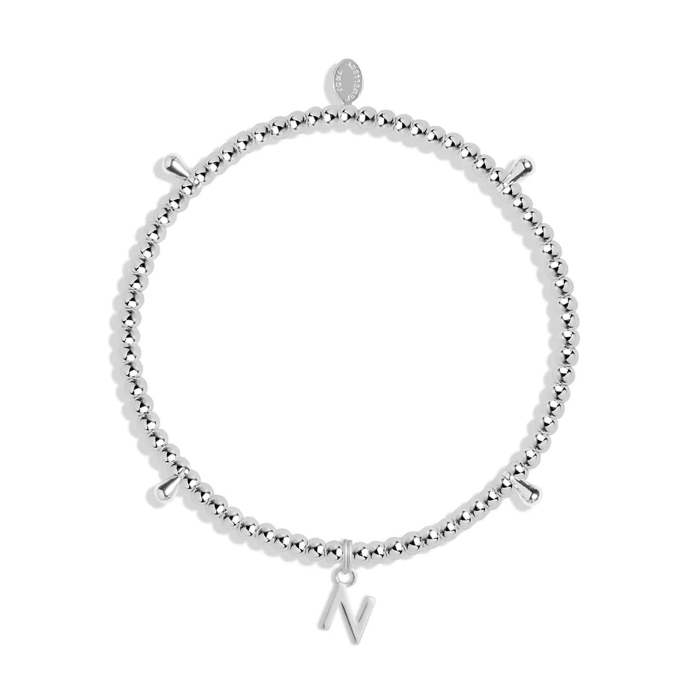 Alphabet A Little N Silver Plated Bracelet 7755